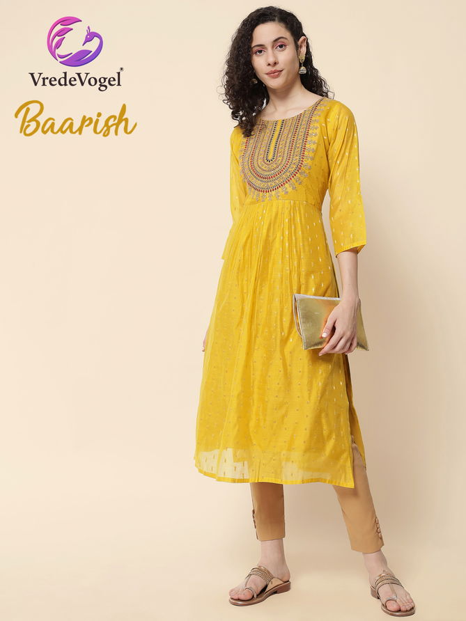 Vredevogel Baarish New Modal Ethnic Wear Designer Kurti Collection